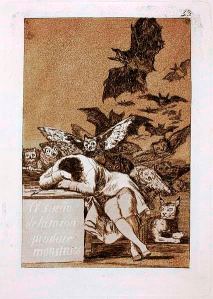 Il sueño de la razón produce monstruos, by Francisco Goya