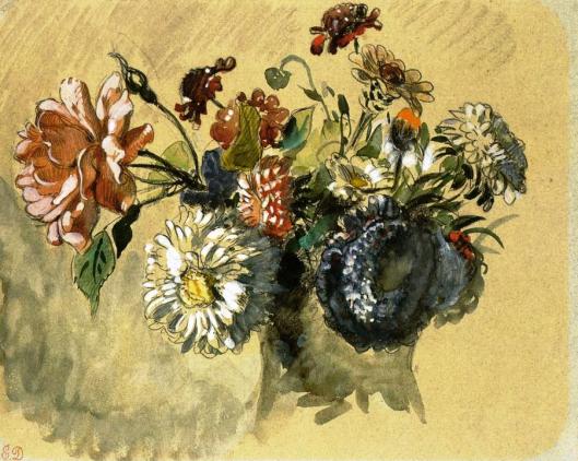 Bouquet of Flowers, by Eugène Delacroix